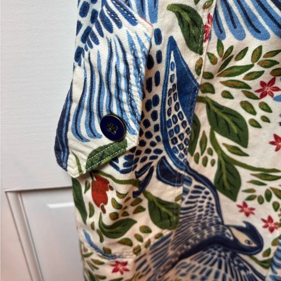 FARM Rio Sleeveless V-Neck Printed Jumpsuit in Blue, Green & Red - Picture 4 of 8